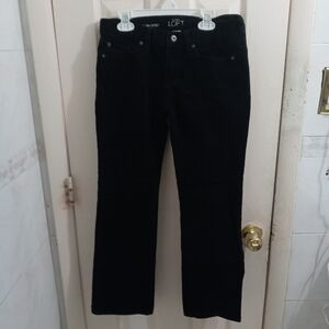 Ana Taylor Loft Black Velvet Modern Boot Jeans Size 0
